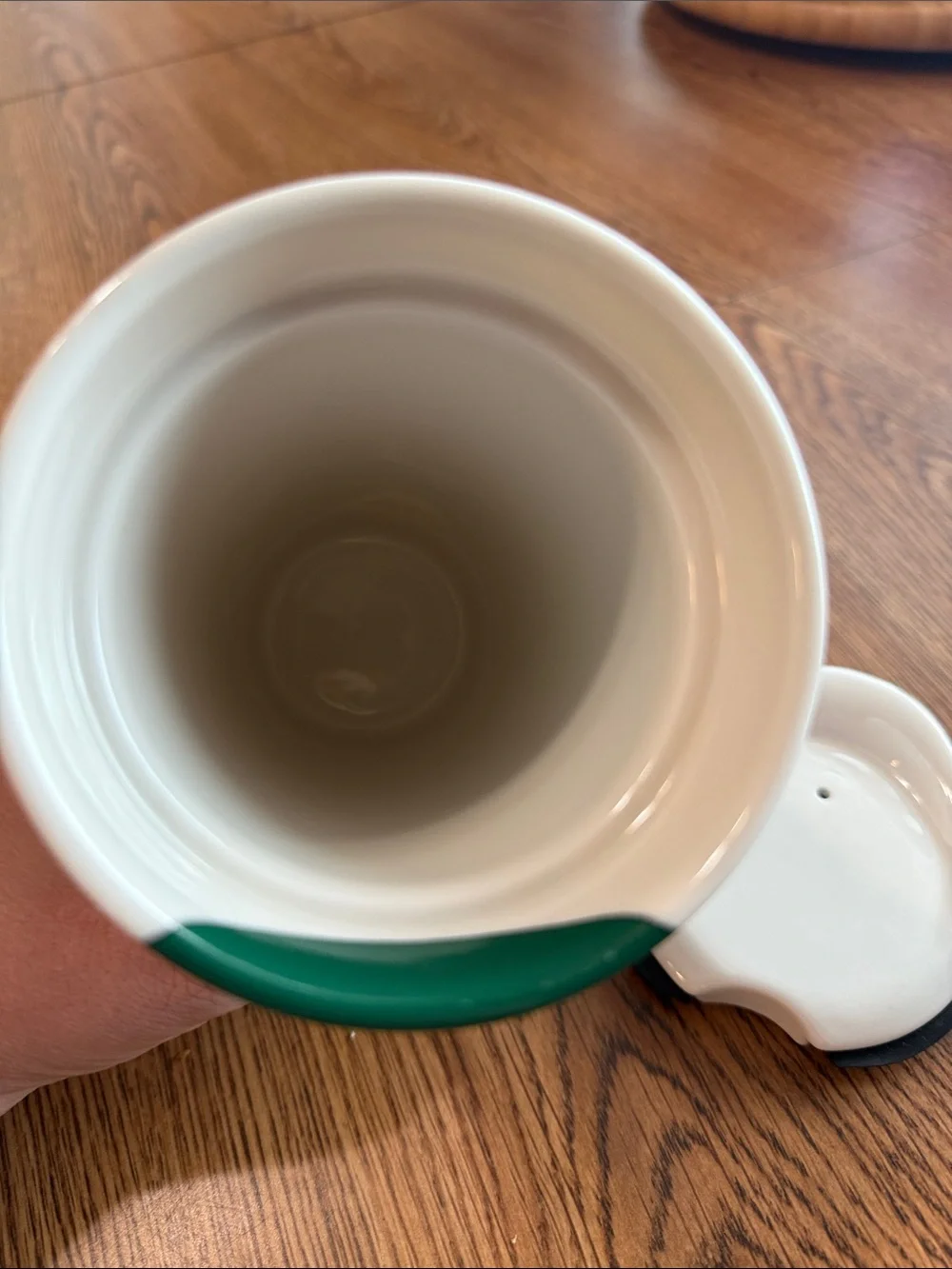 Starbucks 2014 Dot Collection Boy with Green Balloon Ceramic Travel Tumbler